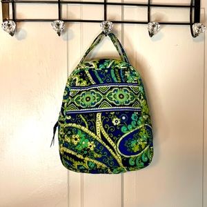 Vera Bradley lunch bag tote blue green print